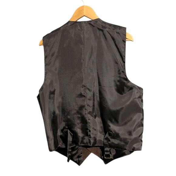 Vintage NOS Dead Stock 90s Arizona Jeans Brown Suede Leather Vest Men’s Large H - Picture 3 of 10